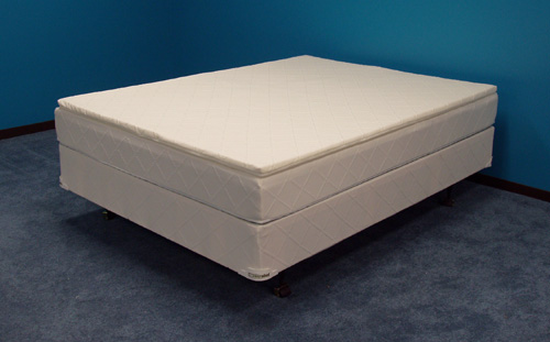 Strobel Organic "Montrose" Softside Waterbed with Water Tube System 4" Fill, with 1.5" Soy Foam Pillowtop, Top Only, King