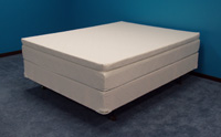 Strobel Organic "Gallant Fox" Softside Waterbed Patented Leak-Proof, 7" Fill, with 2.5" Soy Foam Pillowtop, Complete Set, Twin