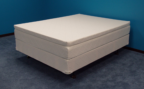 Strobel Organic "Ponder" Softside Waterbed with Water Tube System 4" Fill, with 2.5" Soy Foam Pillowtop, Top Only, Full