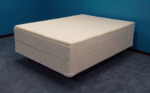 Strobel Organic "Chrarismatic" Softside Waterbed Patented Leak-Proof, 10" Fill, with 1.5" Soy Foam Pillowtop, Top Only, Twin Extra Long