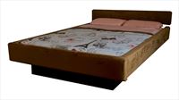 Strobel Organic Vail Complete Waterbed 5 Board Fabric Upholstered   Chocolate Fabric King 