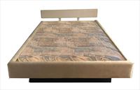 Strobel Organic Vail Complete Waterbed 5 Board Fabric Upholstered   Sand Fabric King 