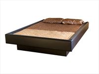 Strobel Organic Boulder Complete Waterbed 4 Board Vinyl Upholstered   Black Vinyl King 
