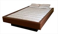 Strobel Organic Boulder Complete Waterbed 4 Board Vinyl Upholstered   Brown Vinyl King 